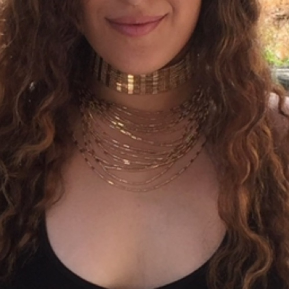 Gold Choker Chain Necklace